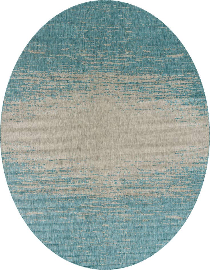 Detail image of 13' x 13' Easy-Clean Modern Indoor / Outdoor Round Rug