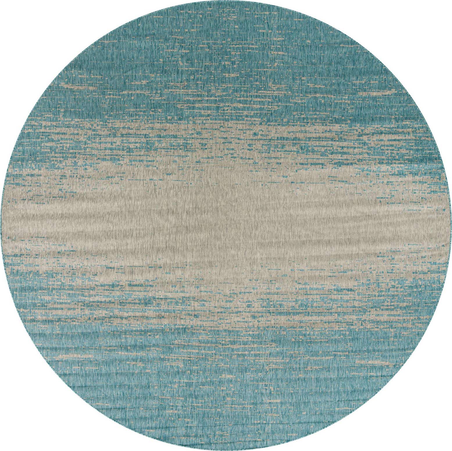 13' x 13' Easy-Clean Modern Indoor / Outdoor Round Rug