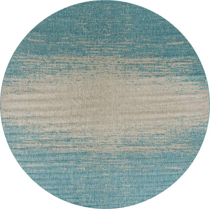 Detail image of 13' x 13' Easy-Clean Modern Indoor / Outdoor Round Rug