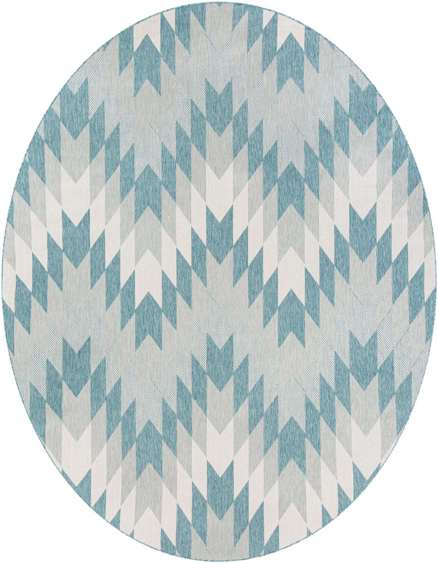 10' x 10' Easy-Clean Modern Indoor / Outdoor Round Rug