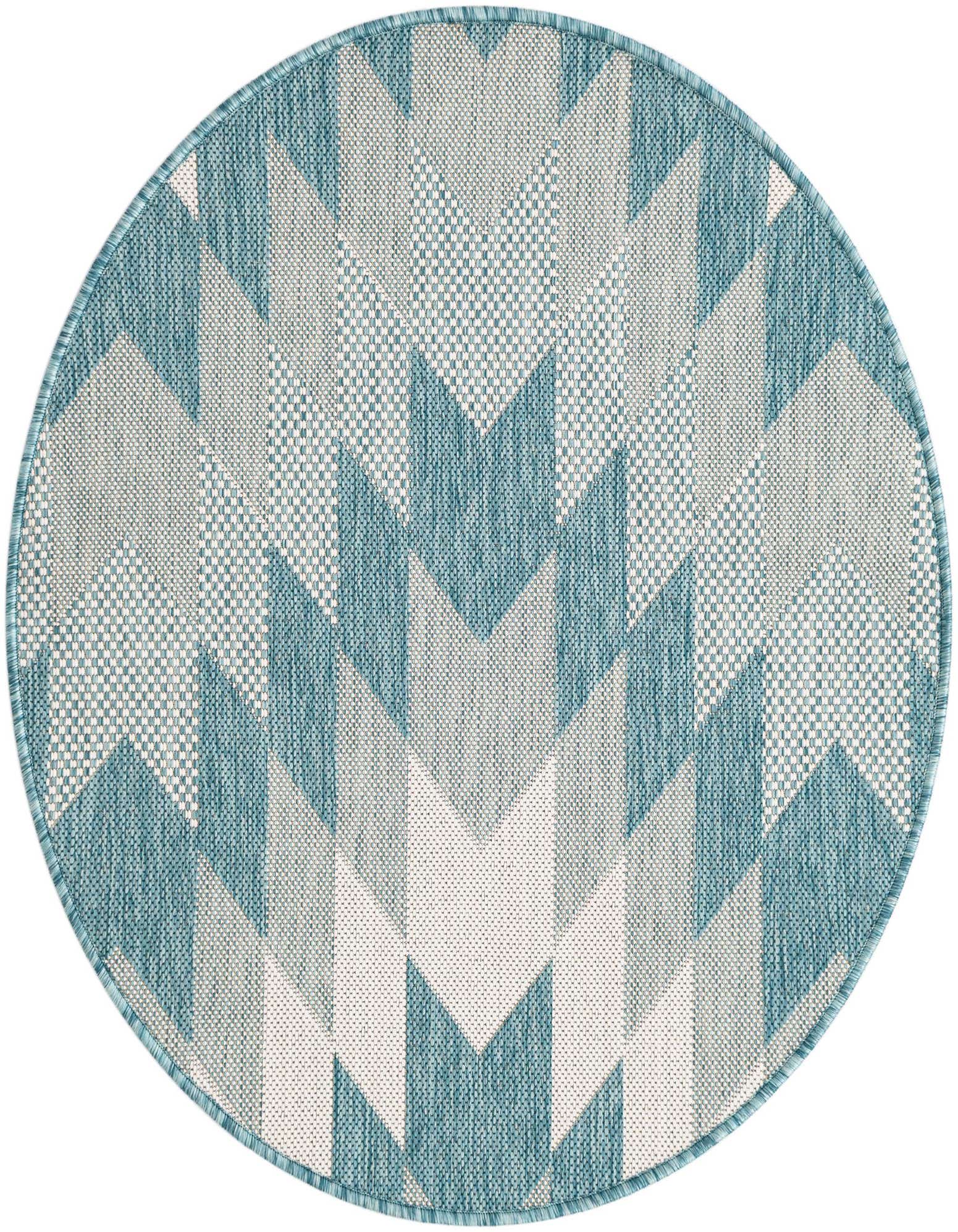 3' x 3' Easy-Clean Modern Indoor / Outdoor Round Rug