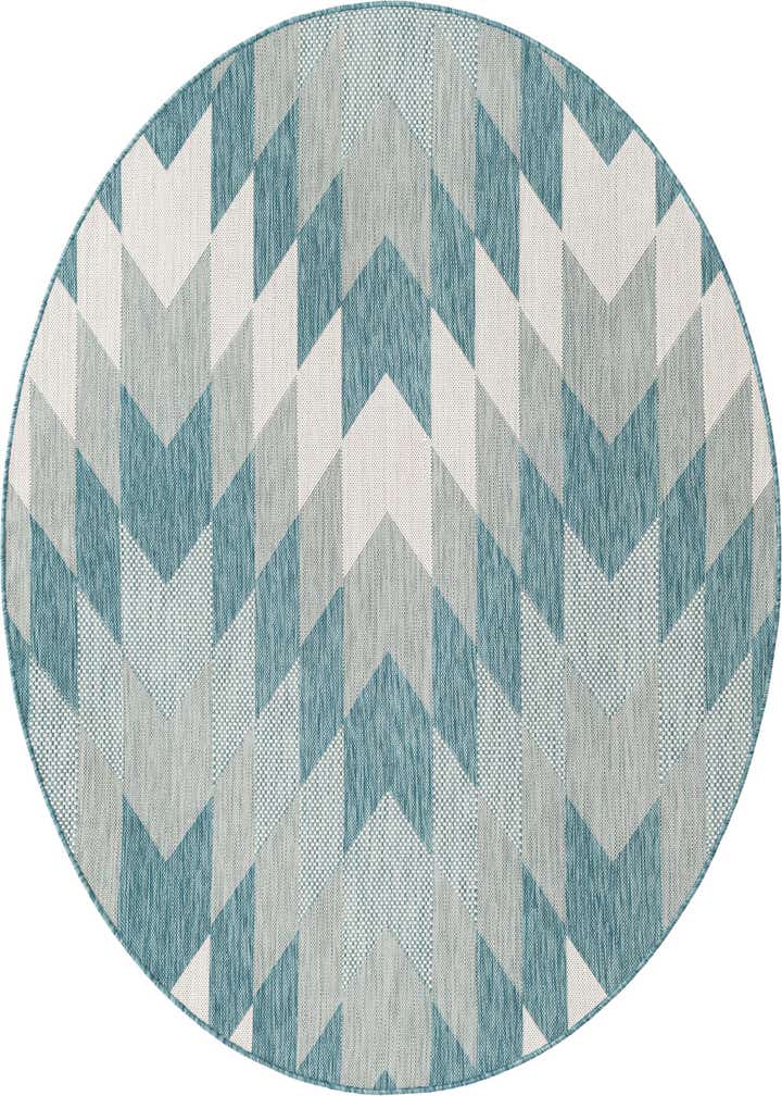 6' x 6' Easy-Clean Modern Indoor / Outdoor Round Rug