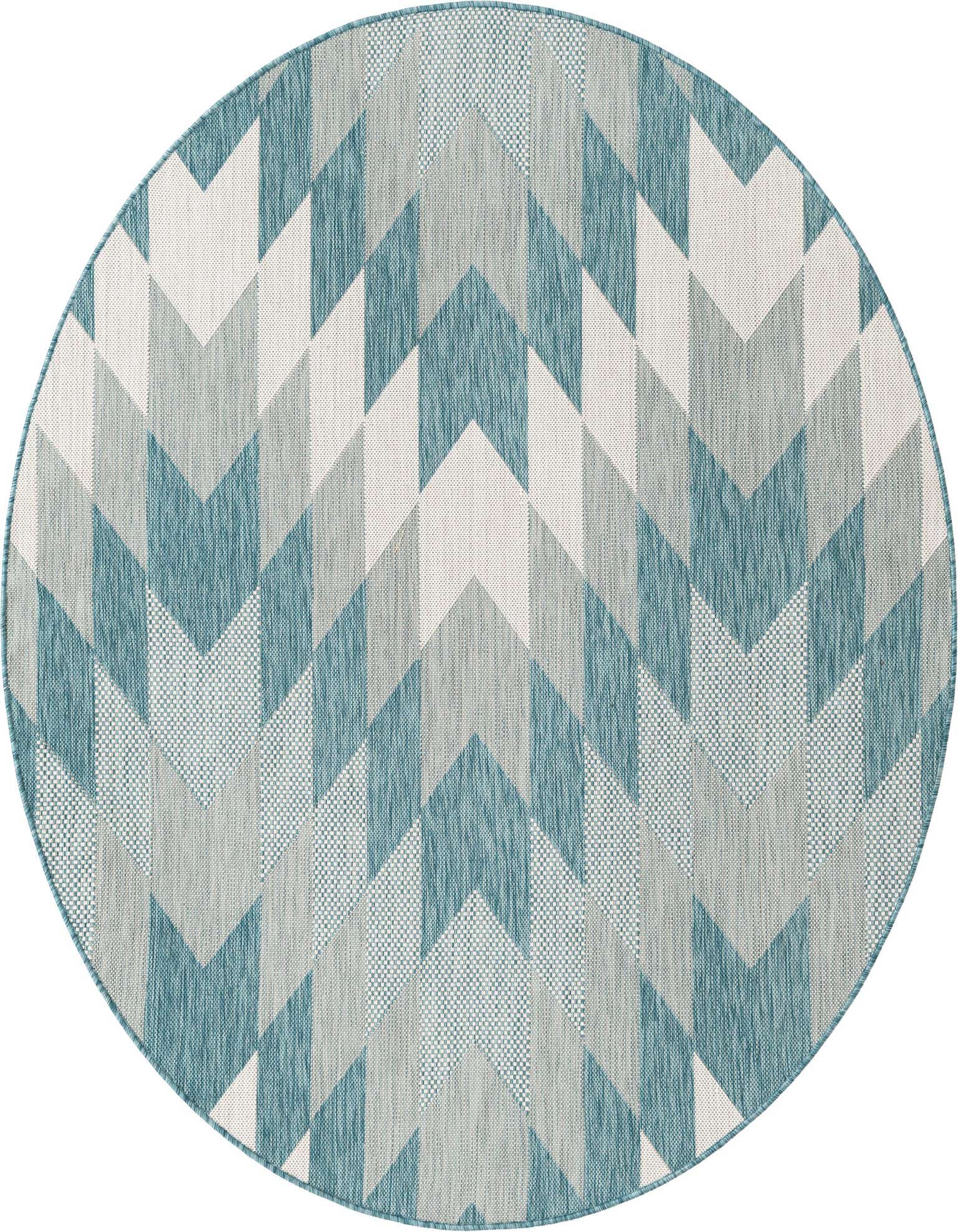 6' x 6' Easy-Clean Modern Indoor / Outdoor Round Rug