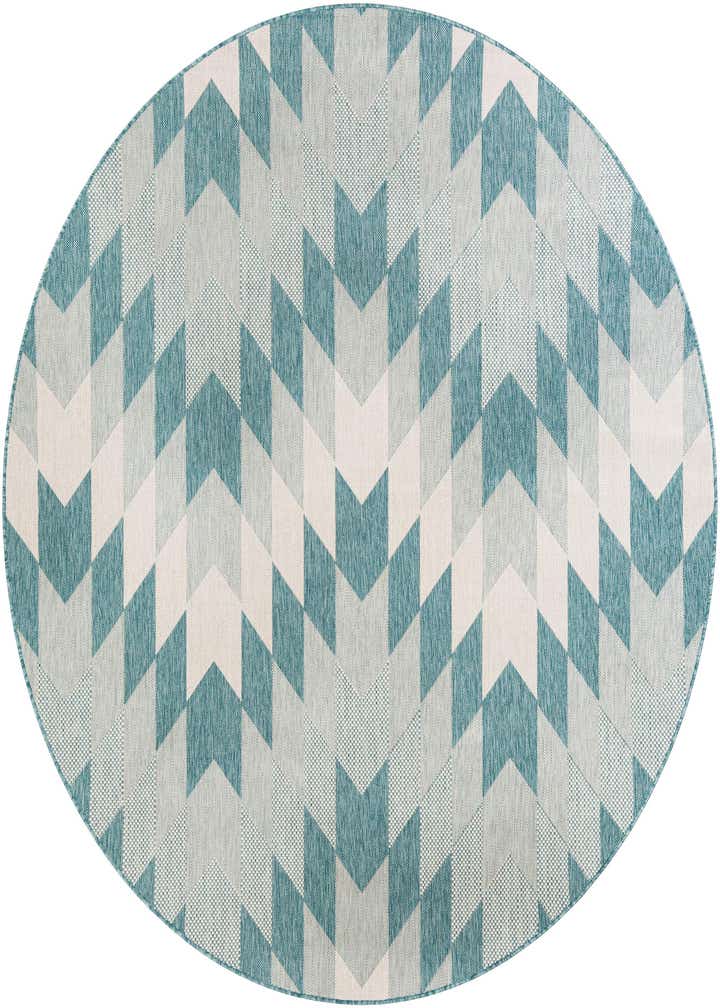 7' 10 x 7' 10 Easy-Clean Modern Indoor / Outdoor Round Rug