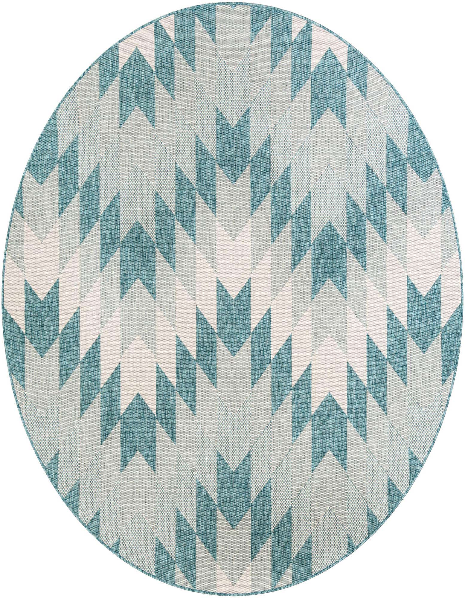 7' 10 x 7' 10 Easy-Clean Modern Indoor / Outdoor Round Rug