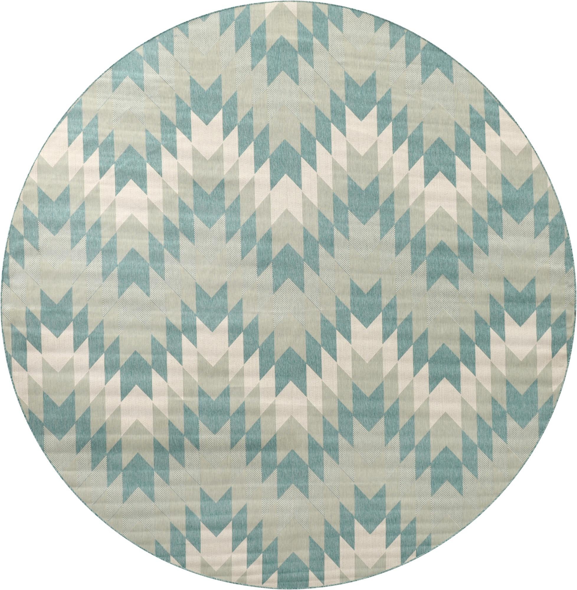 Primary image 13' x 13'  Washable Modern Indoor / Outdoor Round Rug