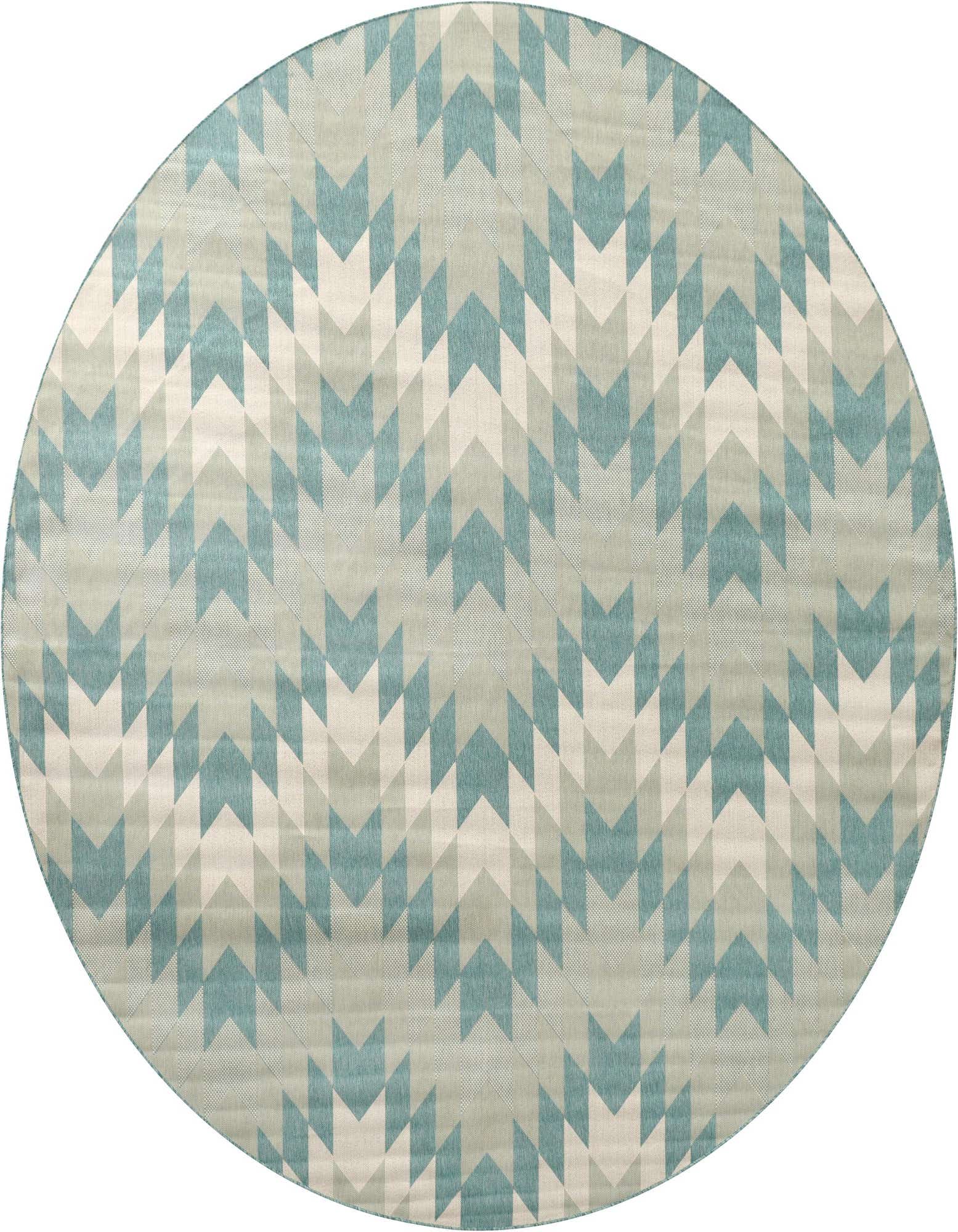 13' x 13' Easy-Clean Modern Indoor / Outdoor Round Rug