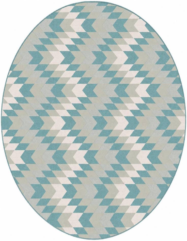Detail image of 13' x 13' Easy-Clean Modern Indoor / Outdoor Round Rug