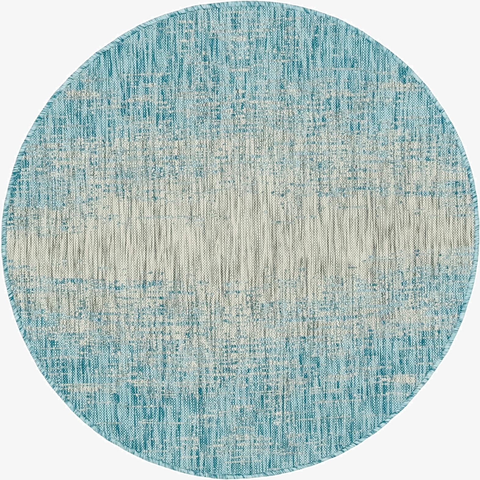 4' x 4'  Washable Modern Indoor / Outdoor Round Rug