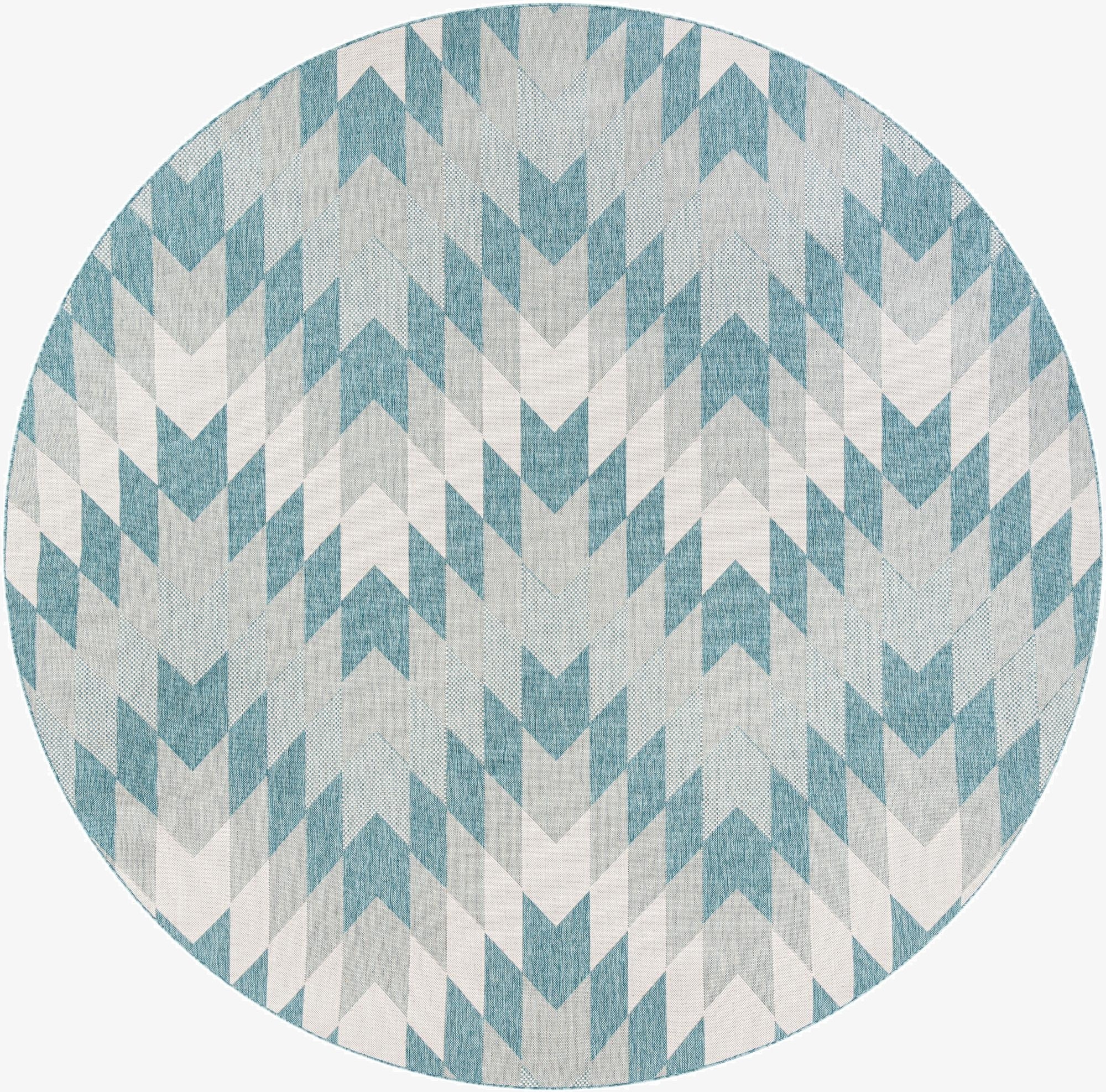 10' x 10'  Washable Modern Indoor / Outdoor Round Rug