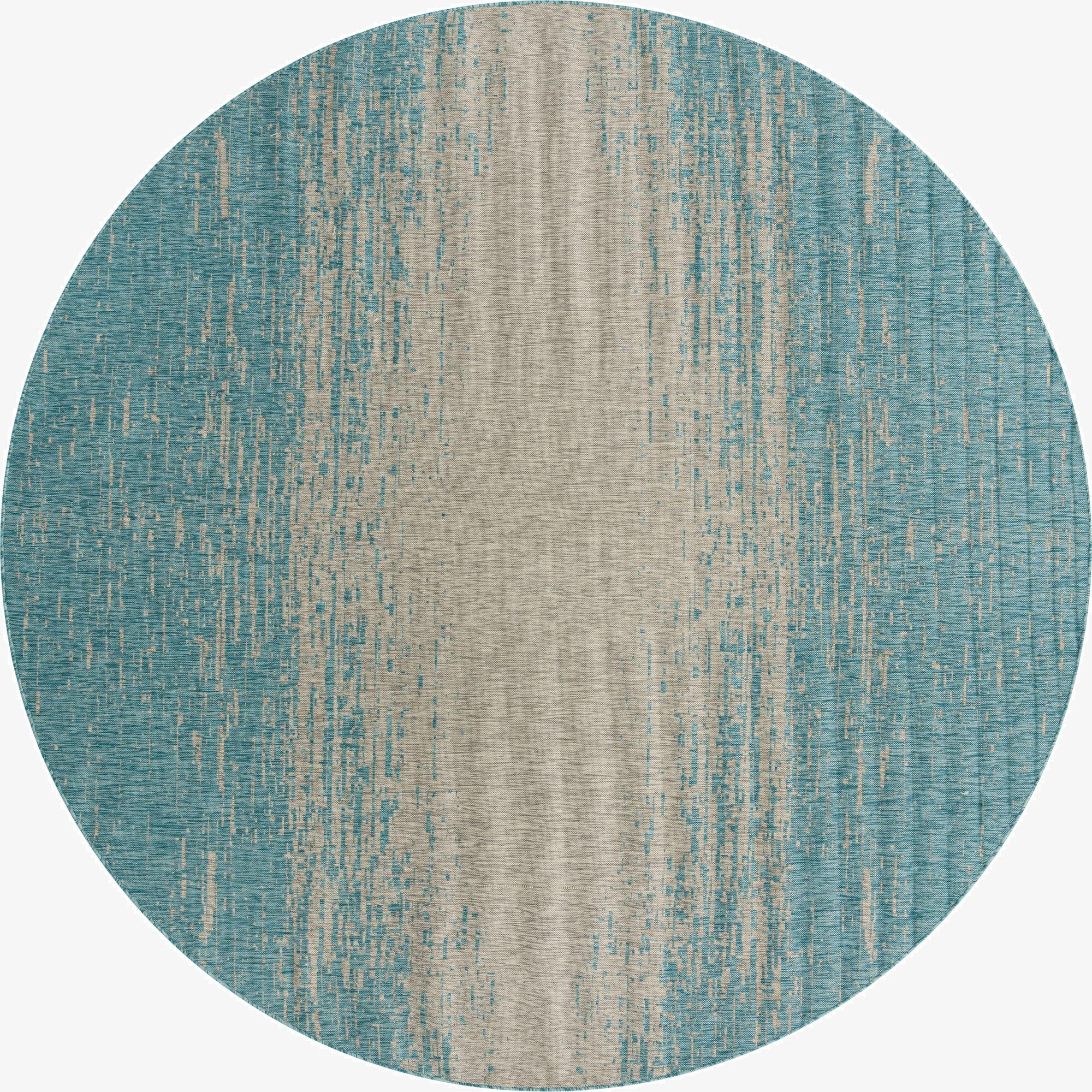 10' 8 x 10' 8  Washable Modern Indoor / Outdoor Round Rug