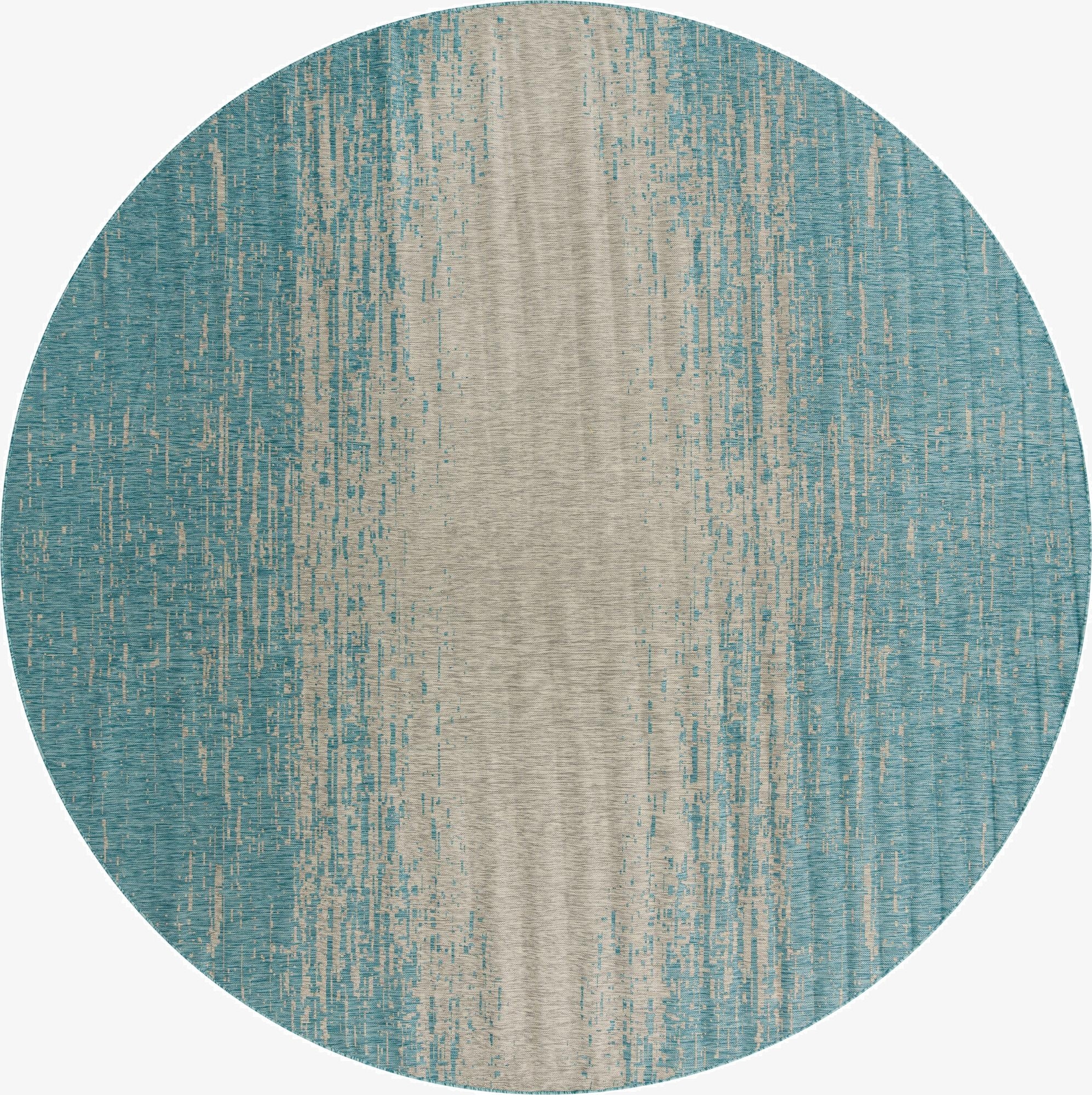 13' x 13'  Washable Modern Indoor / Outdoor Round Rug
