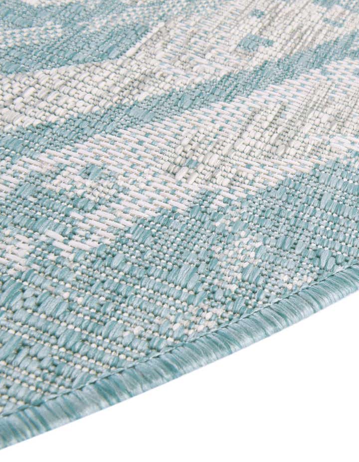 4' x 4' Easy-Clean Traditional Indoor / Outdoor Round Rug