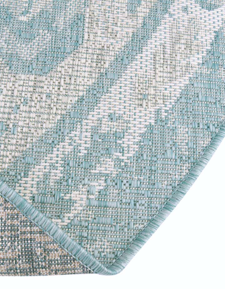 4' x 4' Easy-Clean Traditional Indoor / Outdoor Round Rug