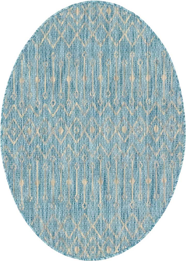 4' x 4' Easy-Clean Trellis Indoor / Outdoor Round Rug
