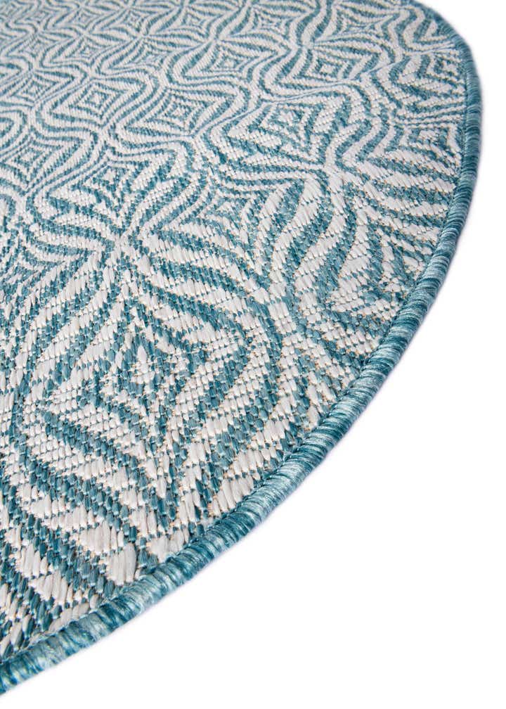 4' x 4' Easy-Clean Trellis Indoor / Outdoor Round Rug