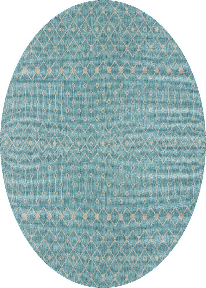 10' 8 x 10' 8 Easy-Clean Trellis Indoor / Outdoor Round Rug