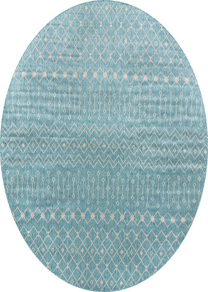 13' x 13' Easy-Clean Trellis Indoor / Outdoor Round Rug