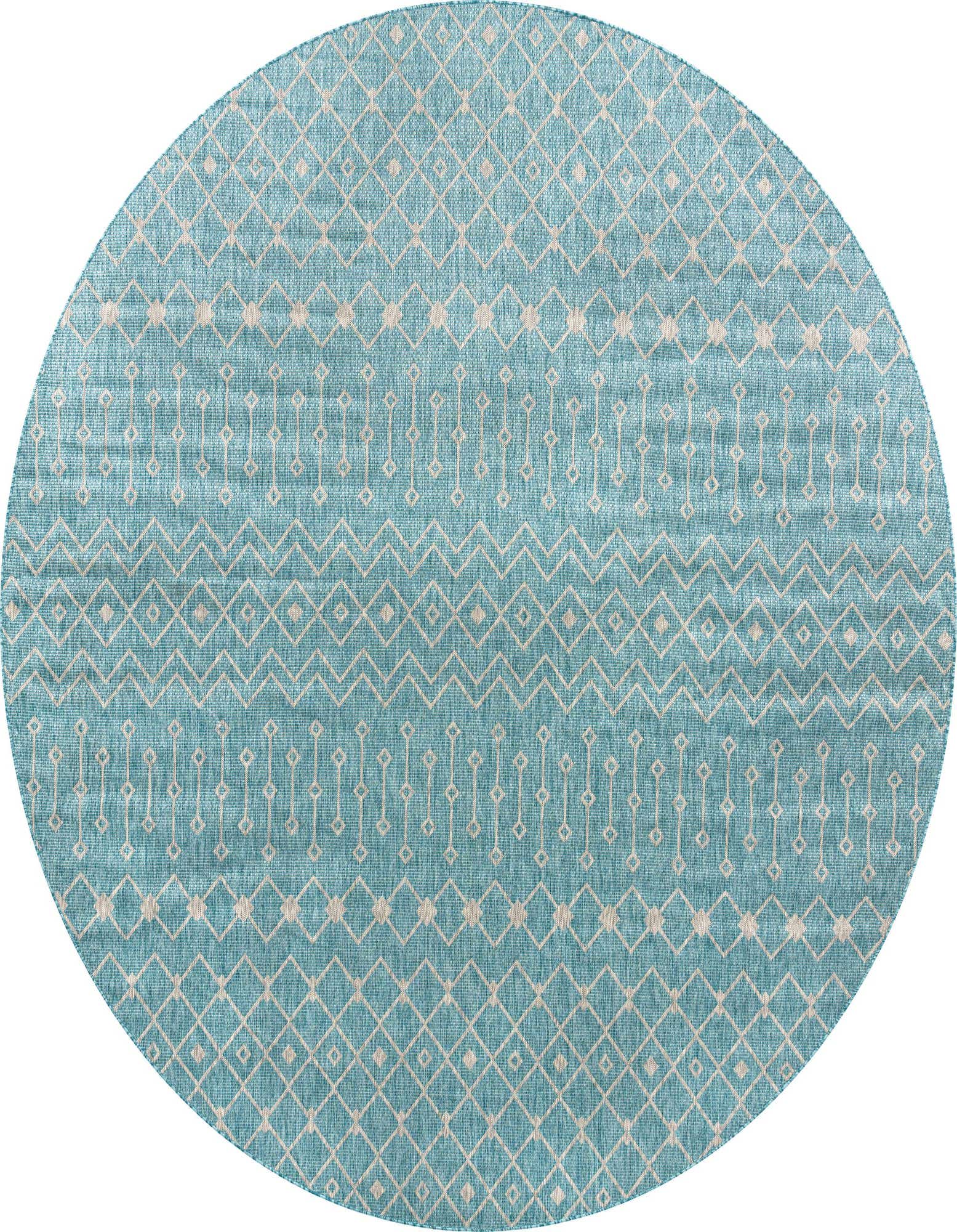 13' x 13' Easy-Clean Trellis Indoor / Outdoor Round Rug