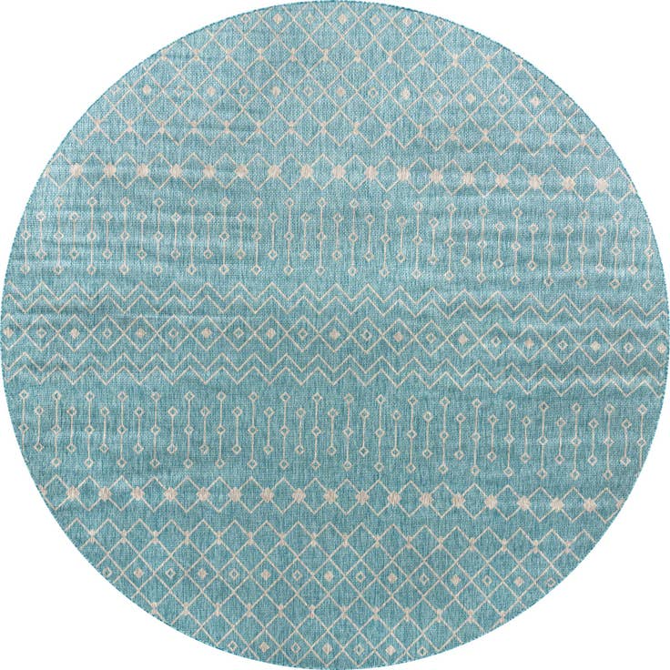 Detail image of 13' x 13' Easy-Clean Trellis Indoor / Outdoor Round Rug