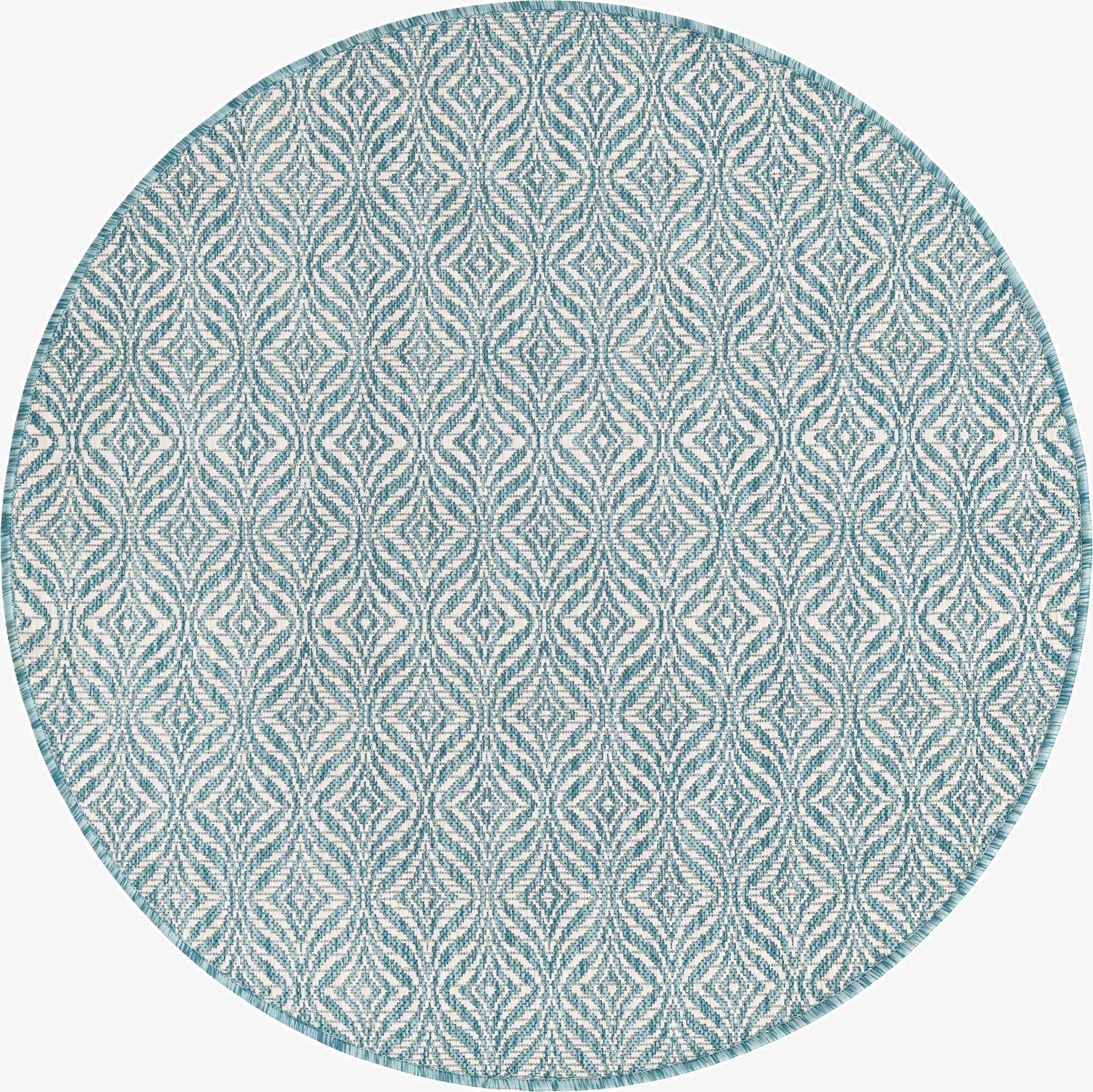 Primary image 4' x 4'  Washable Trellis Indoor / Outdoor Round Rug
