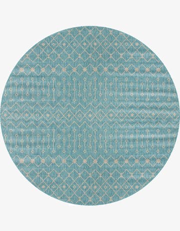 10' 8 x 10' 8 Easy-Clean Trellis Indoor / Outdoor Round Rug