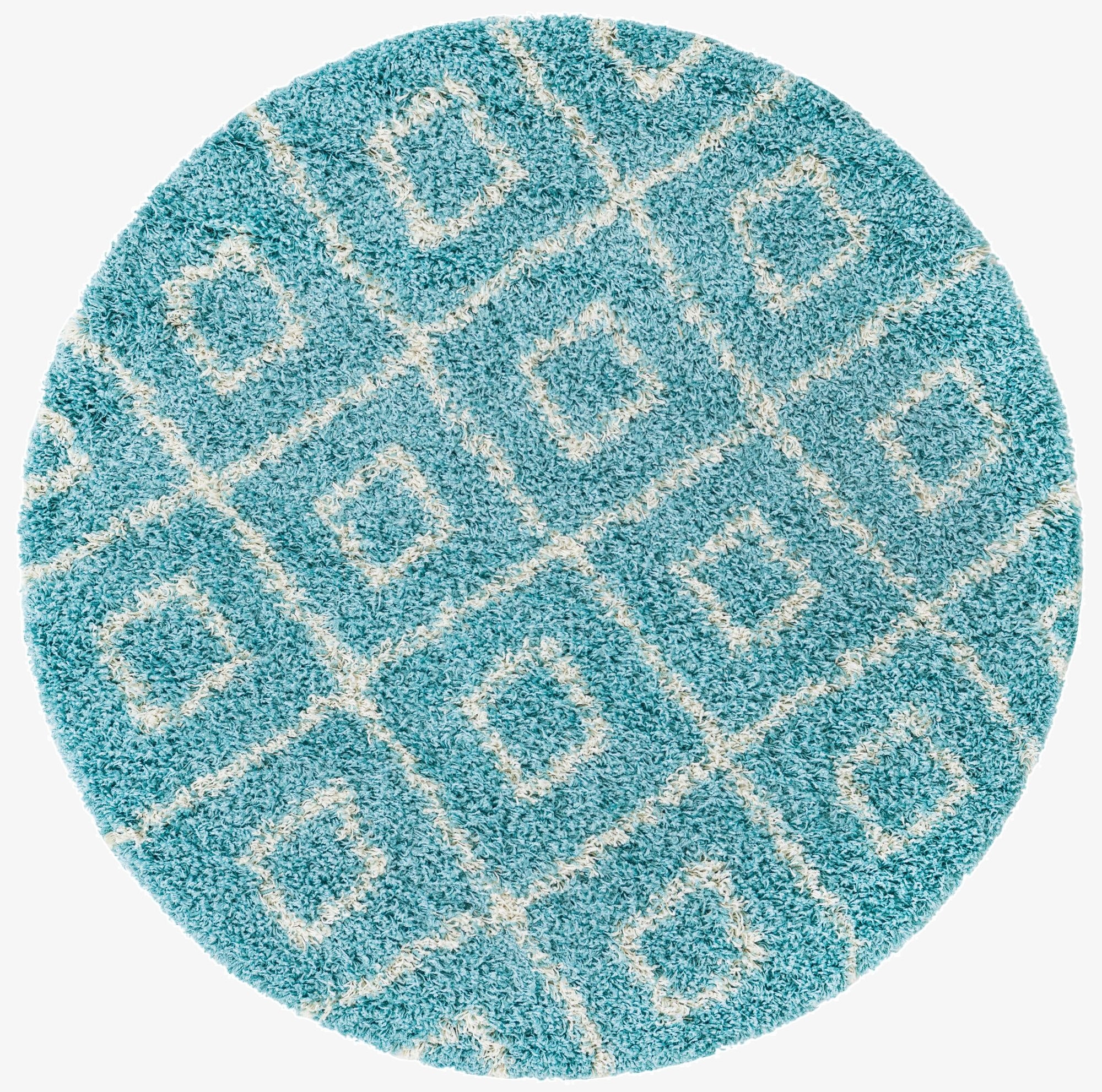 Primary image 5' 3 x 5' 3 Trellis Shag Round Rug