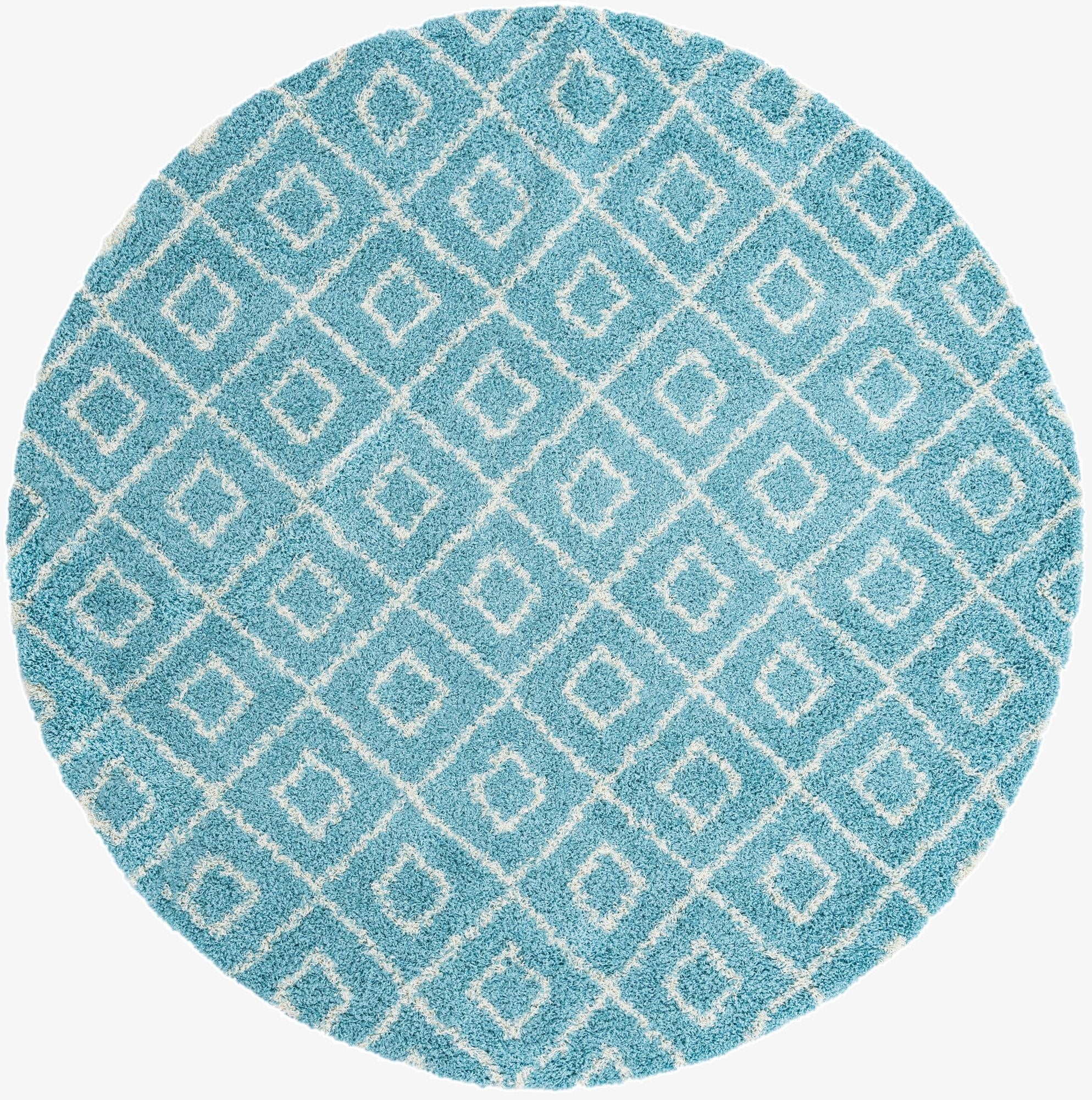 10' x 10' Trellis Shag Round Rug