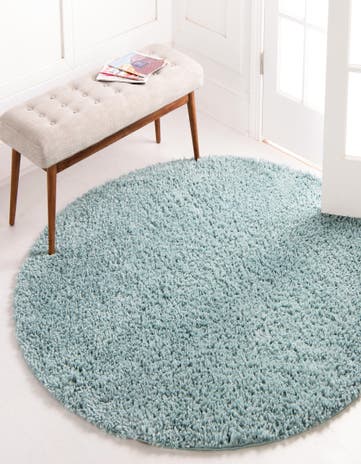 5' 3 x 5' 3 Zermatt Shag Round Rug