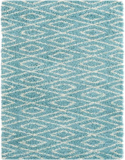 Detail image of 2' 7 x 12' Lattice Shag Runner Rug