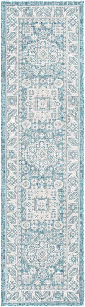 2' x 8' Easy-Clean Aztec Indoor / Outdoor Runner Rug