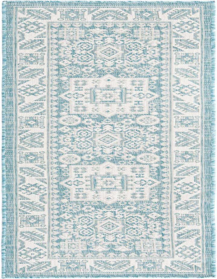 2' x 6' Easy-Clean Aztec Indoor / Outdoor Runner Rug