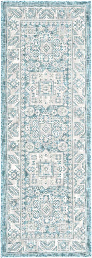 2' x 6' Easy-Clean Aztec Indoor / Outdoor Runner Rug