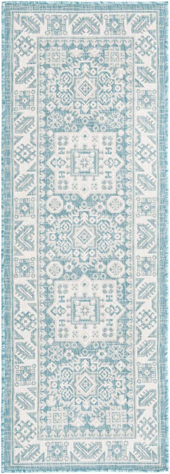 Detail image of 2' x 6' Easy-Clean Aztec Indoor / Outdoor Runner Rug