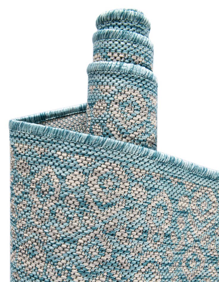 Detail image of 2' x 6'  Washable Border Indoor / Outdoor Runner Rug