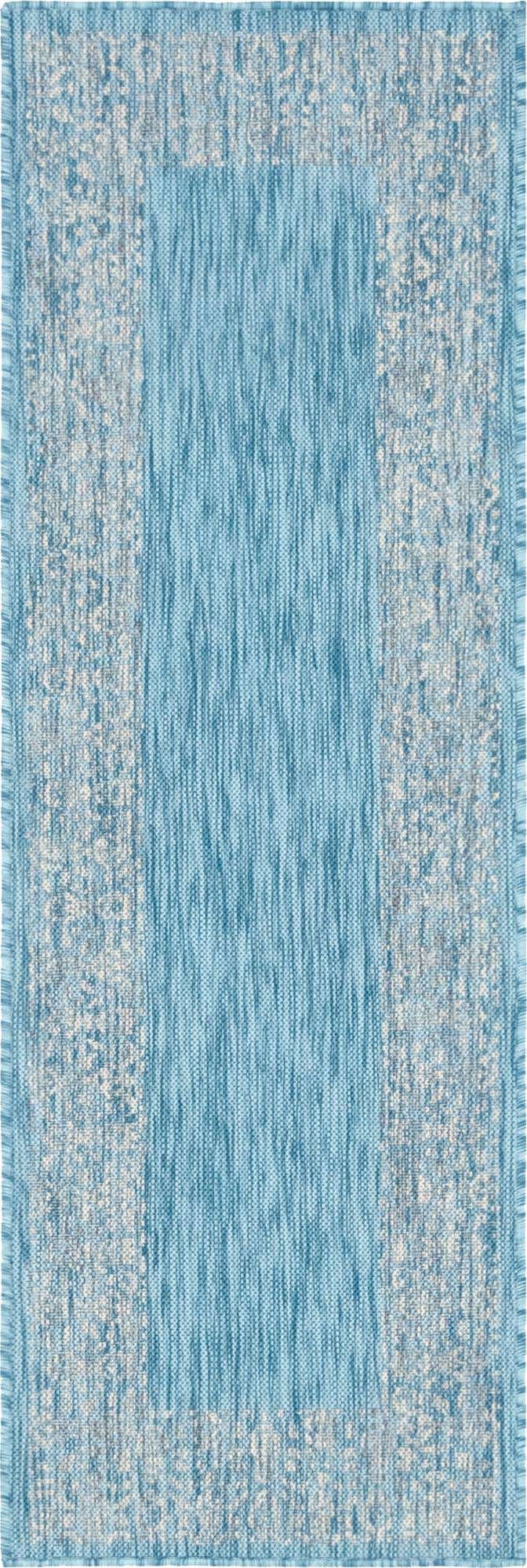 2' x 6' Easy-Clean Border Indoor / Outdoor Runner Rug