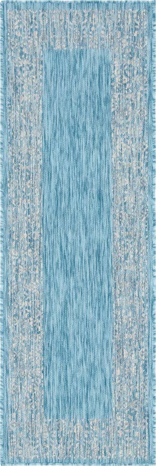 Detail image of 2' x 6' Easy-Clean Border Indoor / Outdoor Runner Rug