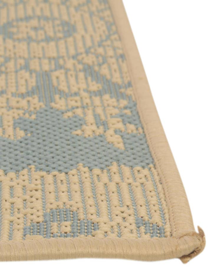 Detail image of 2' 2 x 6'  Washable Botanical Indoor / Outdoor Runner Rug