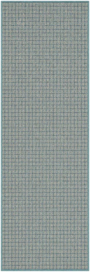 Detail image of 2' x 6' Easy-Clean Checkered Indoor / Outdoor Runner Rug