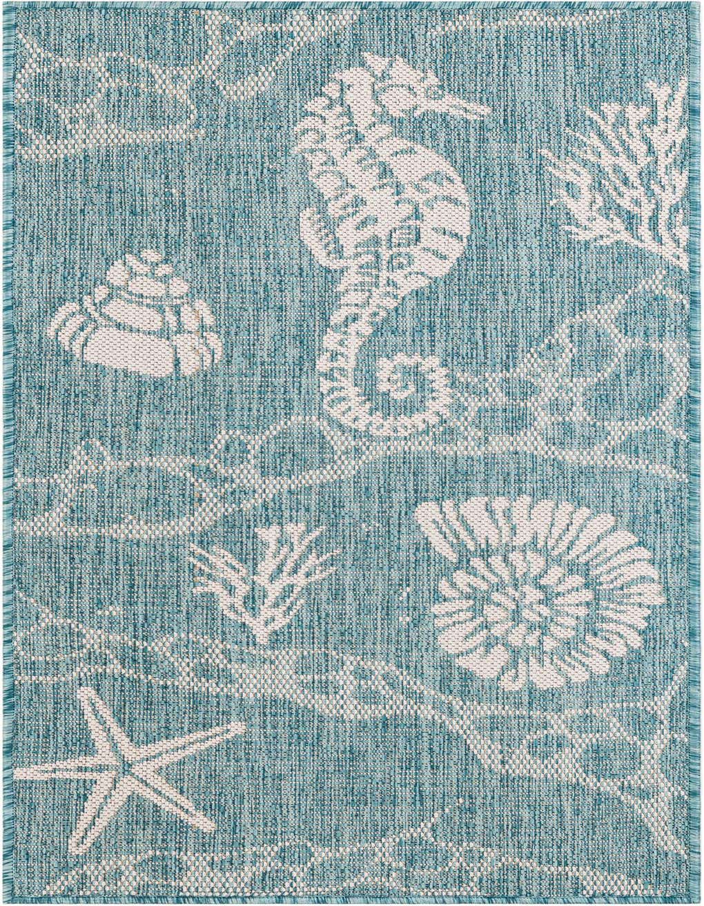 2' x 4' Easy-Clean Coastal Indoor / Outdoor Runner Rug