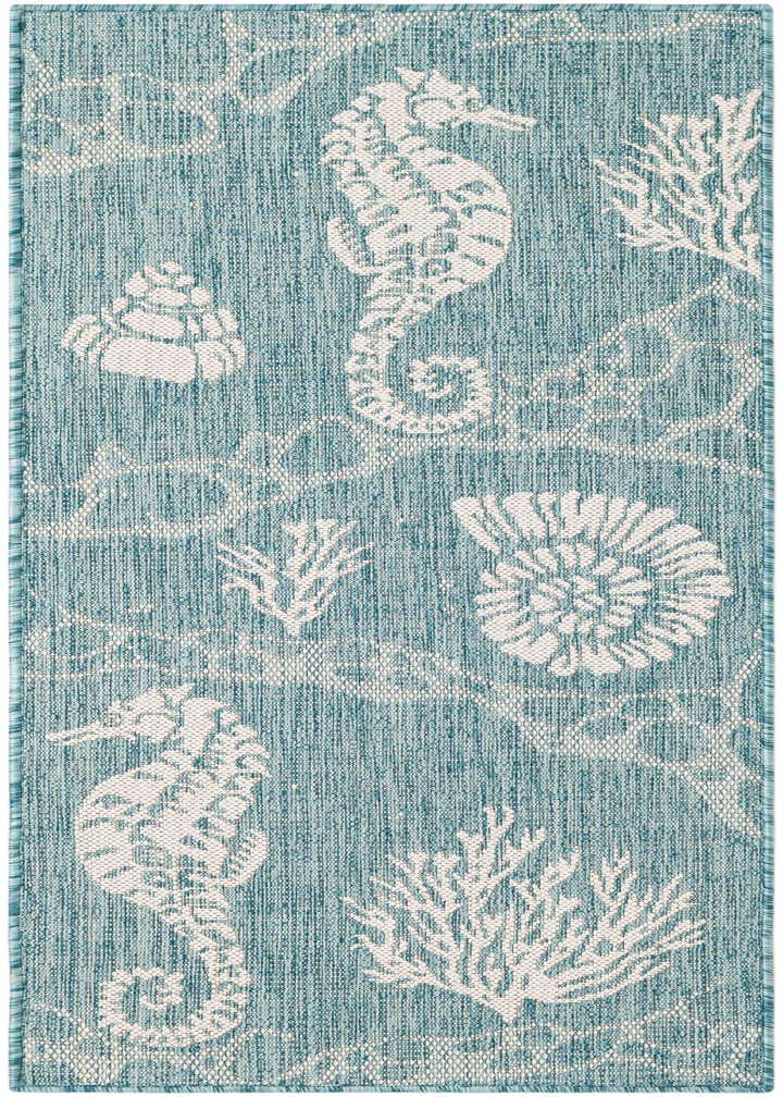 2' x 5' 3 Easy-Clean Coastal Indoor / Outdoor Runner Rug