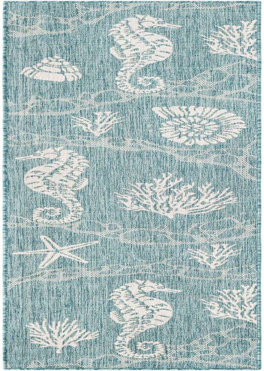 2' x 8' Easy-Clean Coastal Indoor / Outdoor Runner Rug