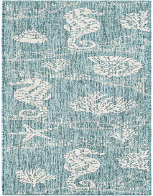 2' x 8' Easy-Clean Coastal Indoor / Outdoor Runner Rug