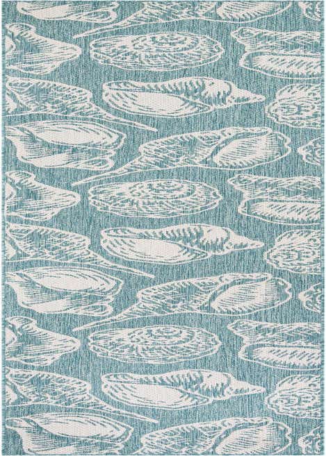 2' 7 x 12' Easy-Clean Coastal Indoor / Outdoor Runner Rug