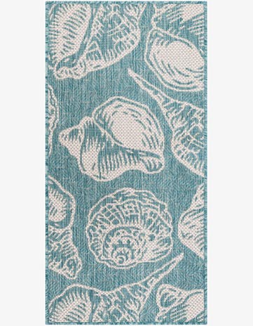 2' x 4' Easy-Clean Coastal Indoor / Outdoor Runner Rug