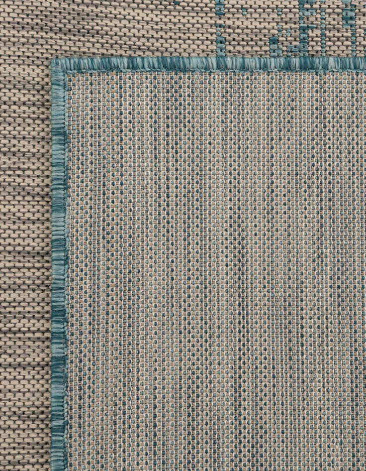 Detail image of 2' x 6'  Washable Modern Indoor / Outdoor Runner Rug