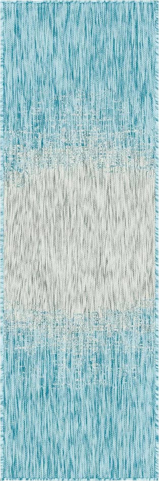 Detail image of 2' x 6' Easy-Clean Modern Indoor / Outdoor Runner Rug