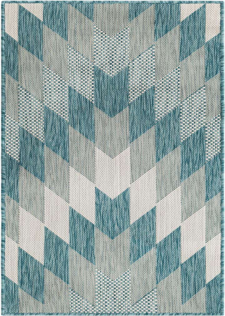 2' x 4' Easy-Clean Modern Indoor / Outdoor Runner Rug