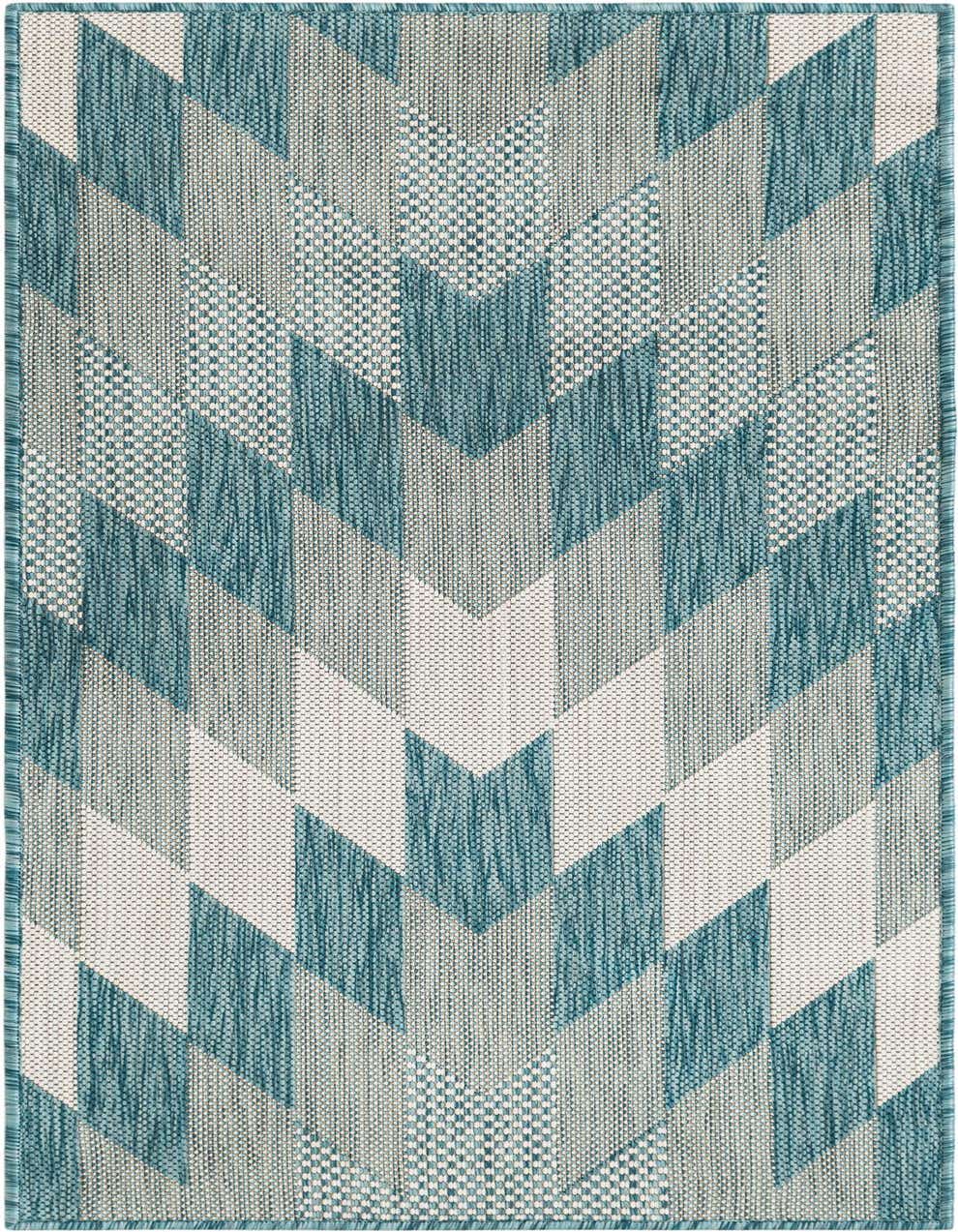 2' x 4' Easy-Clean Modern Indoor / Outdoor Runner Rug