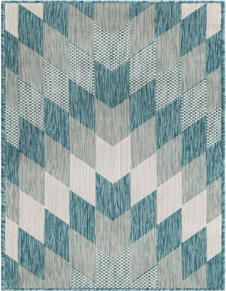 Detail image of 2' x 4' Easy-Clean Modern Indoor / Outdoor Runner Rug